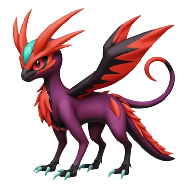 Meloetta-Yveltal-Darkrai-Noivern-Pokémon-Fakémon-creature sticker