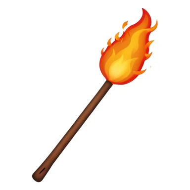 wood fire stick  sticker