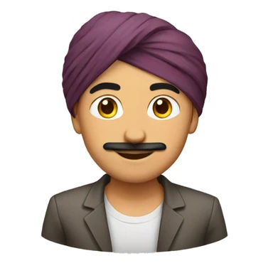 Young Sardar guy sticker