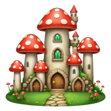 mushroom castle sticker
