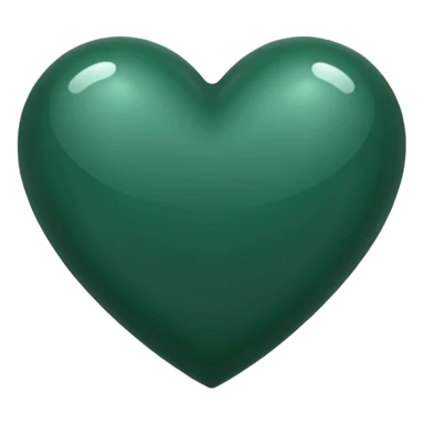 dark green heart emoji sticker