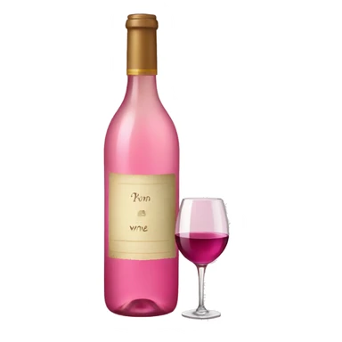 Bottle of pink wine sticker