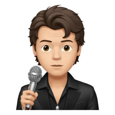 Harry Styles with a microphone sticker
