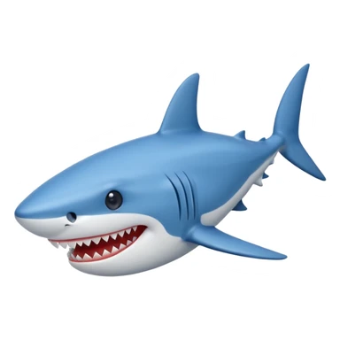 cartoonist blue shark wearing shirt sticker