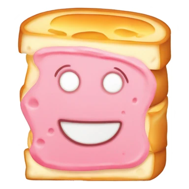 Grilled cheese sandwich with pink cheese ￼ sticker