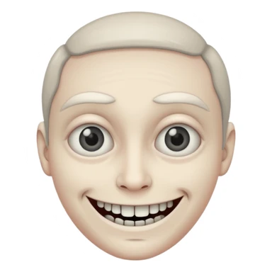 Weird creepy smile  sticker