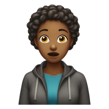 Black woman shocked sticker