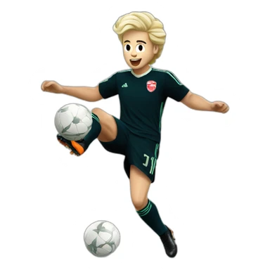 ajax player kicking blonde sticker