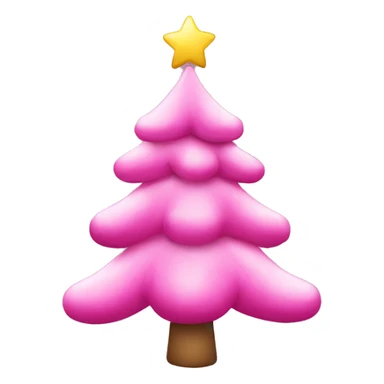 Christmas tree with pink decorations sticker