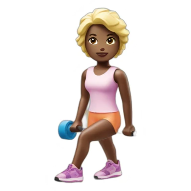 fitness girl playmobil sticker
