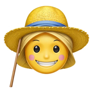 One piece straw hat flag sticker