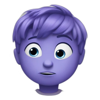Sadness from inside out say goodbye sticker
