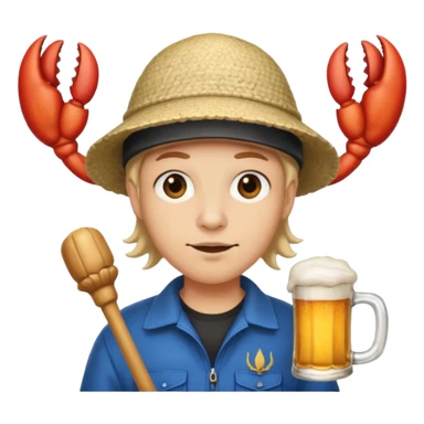  A crabby beer spelling whip sticker