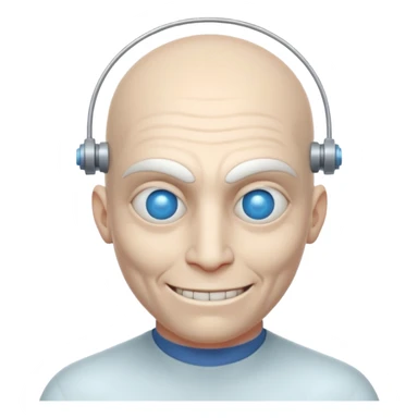 mutant test subject portrait, head and shoulders only, third eye on forehead, pale skin, creepy calm smile, lab experiment style, 3D cartoon, mobile game icon style, clean background, no text, no watermark

 sticker