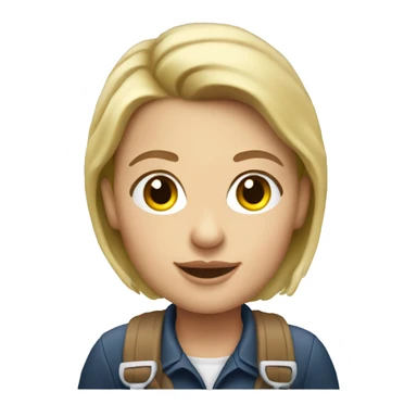 German woman driving a ford bronco sticker