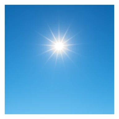 Sunny day with bright sun and clear sky. sticker