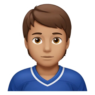 boy brown hair hockey player  sticker