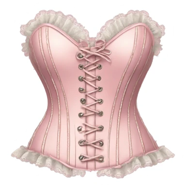 vintage rococo light pink corset with lace and frills  sticker