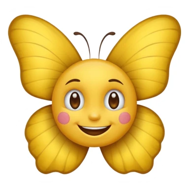Emoji sourire avec un nœud papillon dans les cheveux sticker