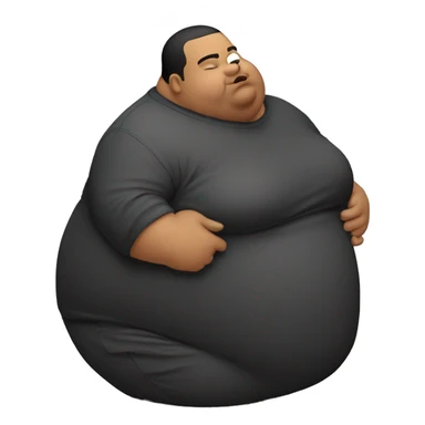 Fat boy kissing ground sticker