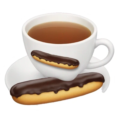 Tea with eclair sticker