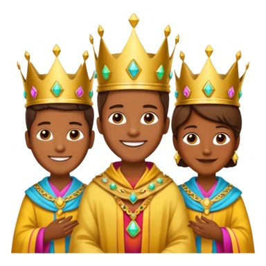 Un emoji de los tres reyes magos juntos sticker