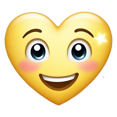 A heart with sparkling eyes, surrounded by shimmering stars and a soft glow.

 sticker