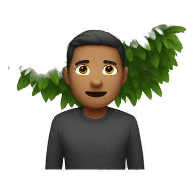 person hiding behind bush  sticker