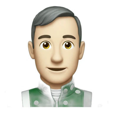 paul townend jockey dark green polka dot sticker