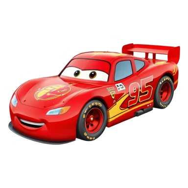 lightning mcqueen with number 95 and look like in film sticker