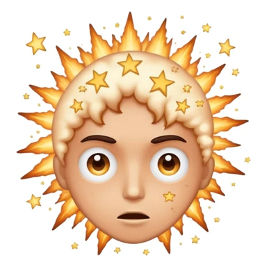 face with exploding mind and stars in eyes sticker