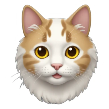 cat fused with a grandpa sticker