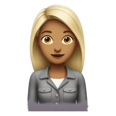 girl go to the work  sticker