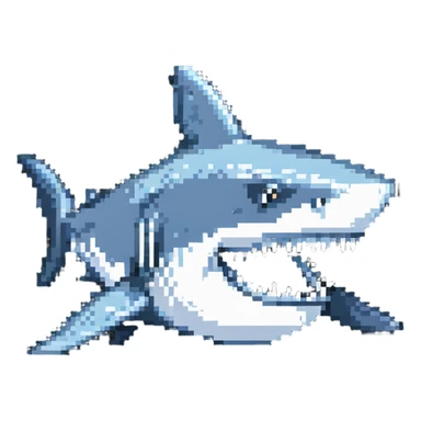 shark with white teeth face on sticker