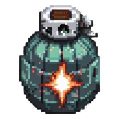 bomb power up item with unlit closed fuse sticker