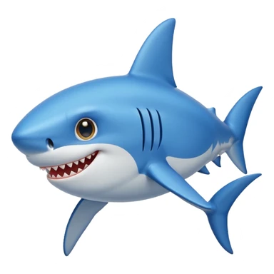 Please create the shark emoji with star eyes for me to copy and paste sticker