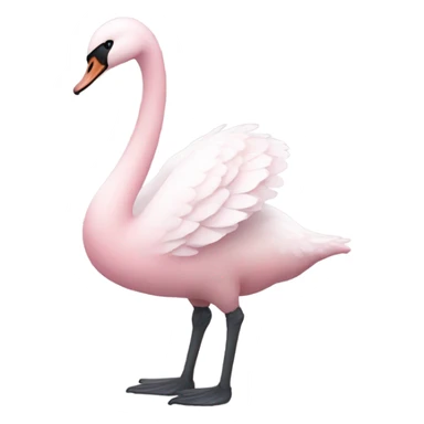pastel pink swan sticker