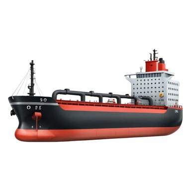 Generate fully black oil tanker ship sticker