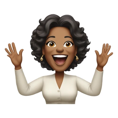 Oprah Winfrey praising God sticker