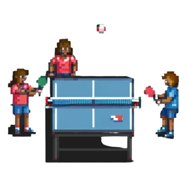 table tennis match sticker