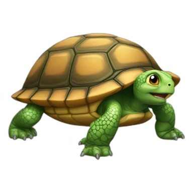 Tortue qui porte un chat sticker