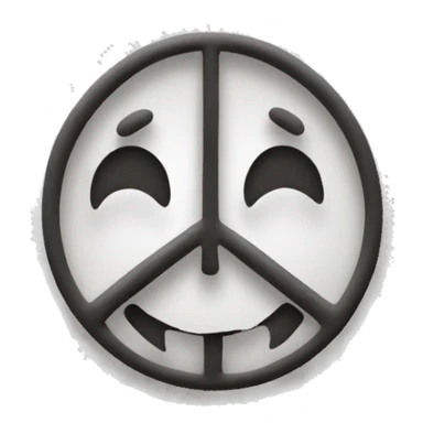 happy face with peace sign sticker