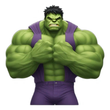 hulk flexing bisceps sticker