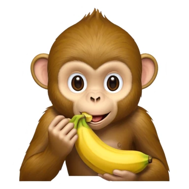 retarded looking monkey sucking a banana sticker