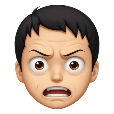 Luffy from one piece make it angry  sticker