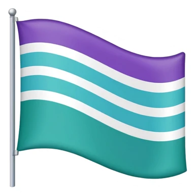 gay men five-stripe flag with green, teal, white, blue, and purple sticker