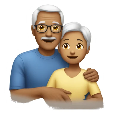 grandparents and child sticker
