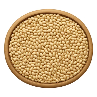 realistic sesame seeds scatter or cluster off-white to pale golden tiny oval slightly curved smooth matte subtle color variation natural spacing no bread bowl packaging or faces clean 3D soft lighting transparent background emoji scale sticker