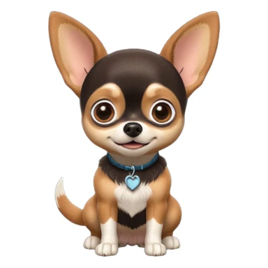 Chihuahua  noir marron prénom daisy pixar dessin animé cinéma Géant film Disney  sticker