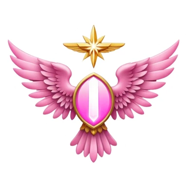 6 wings emblem holy light pink sticker